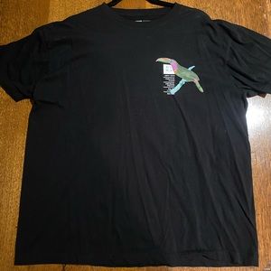 LIRA crew neck graphic t-shirt in black. Large
